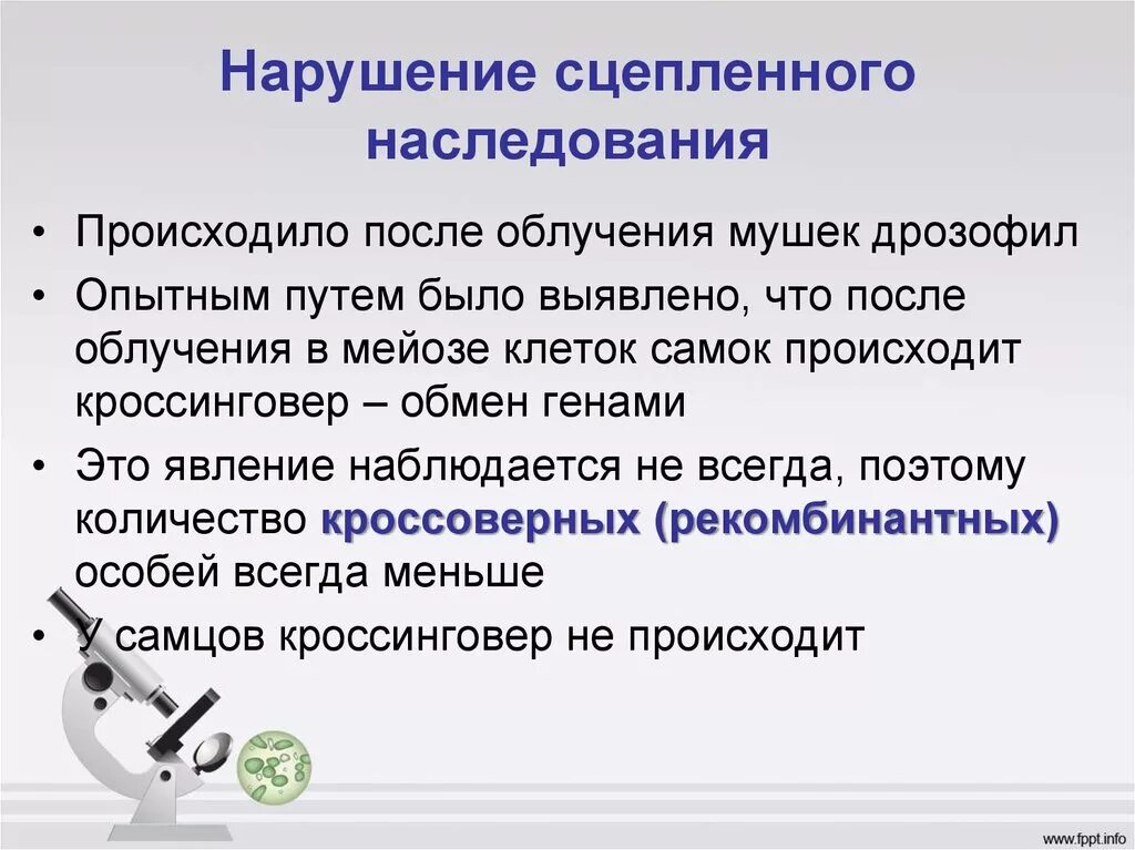 Происходит нарушение сцепленного наследования