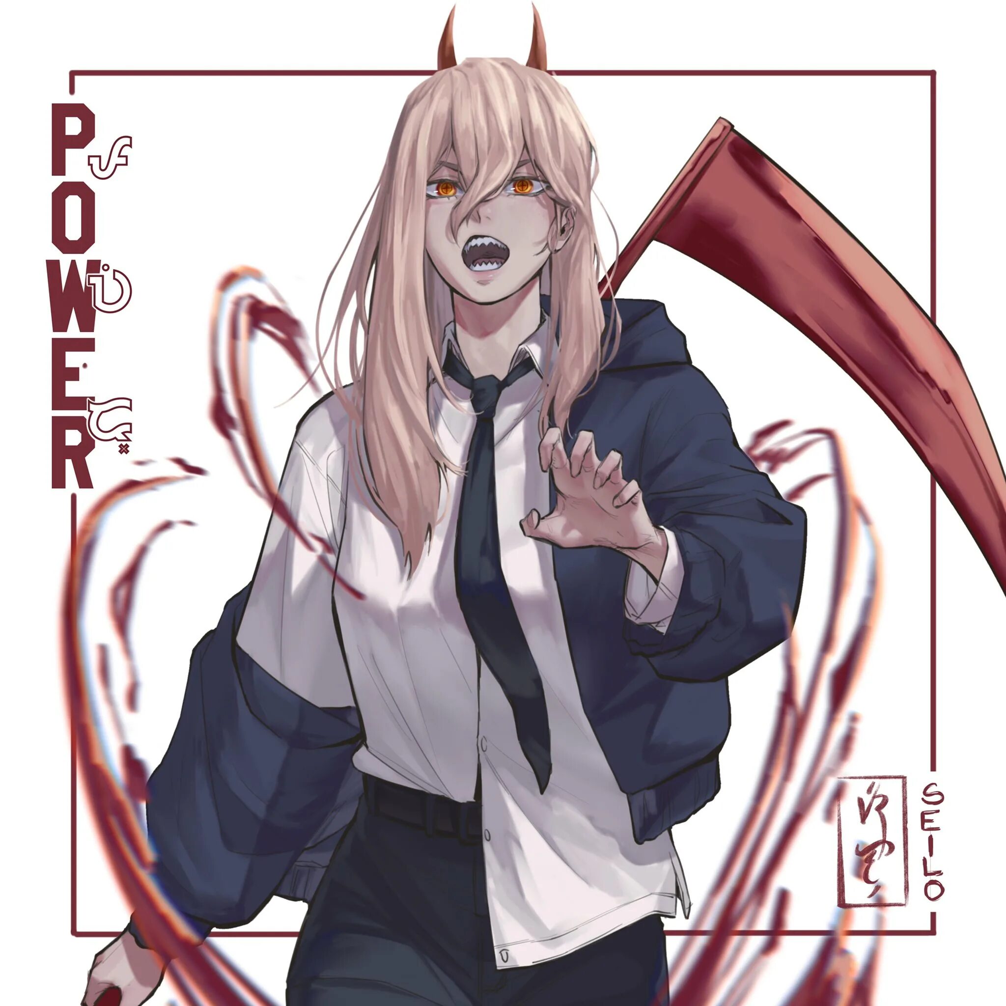 Пауэр Chainsaw man. Power арты. Павер человек