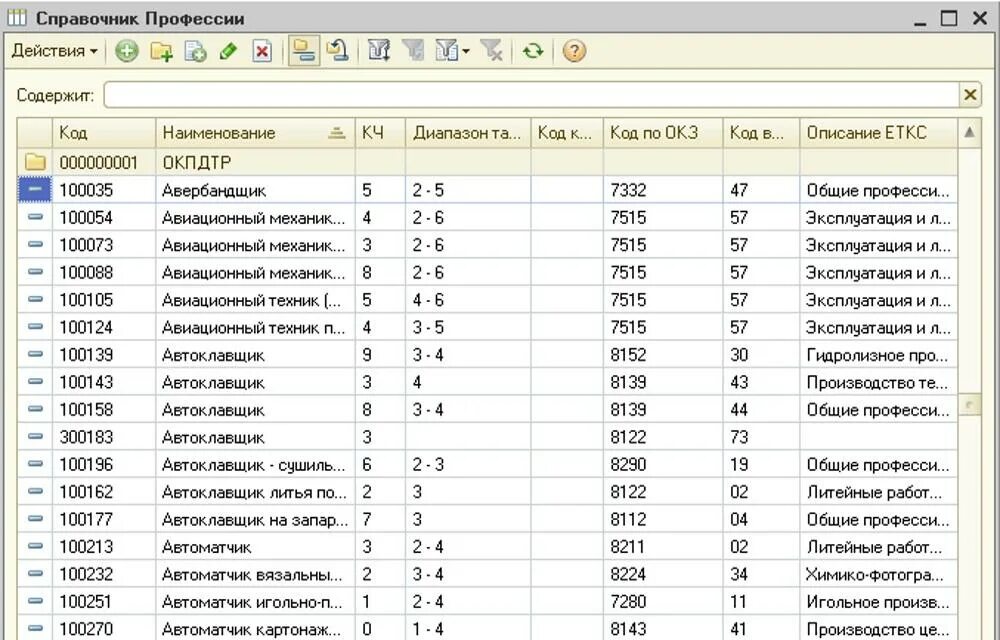 Коды окз 2023 год. Код профессии по ОКПДТР. Классификатор должностей. Справочник профессий. Специальности по кодам.
