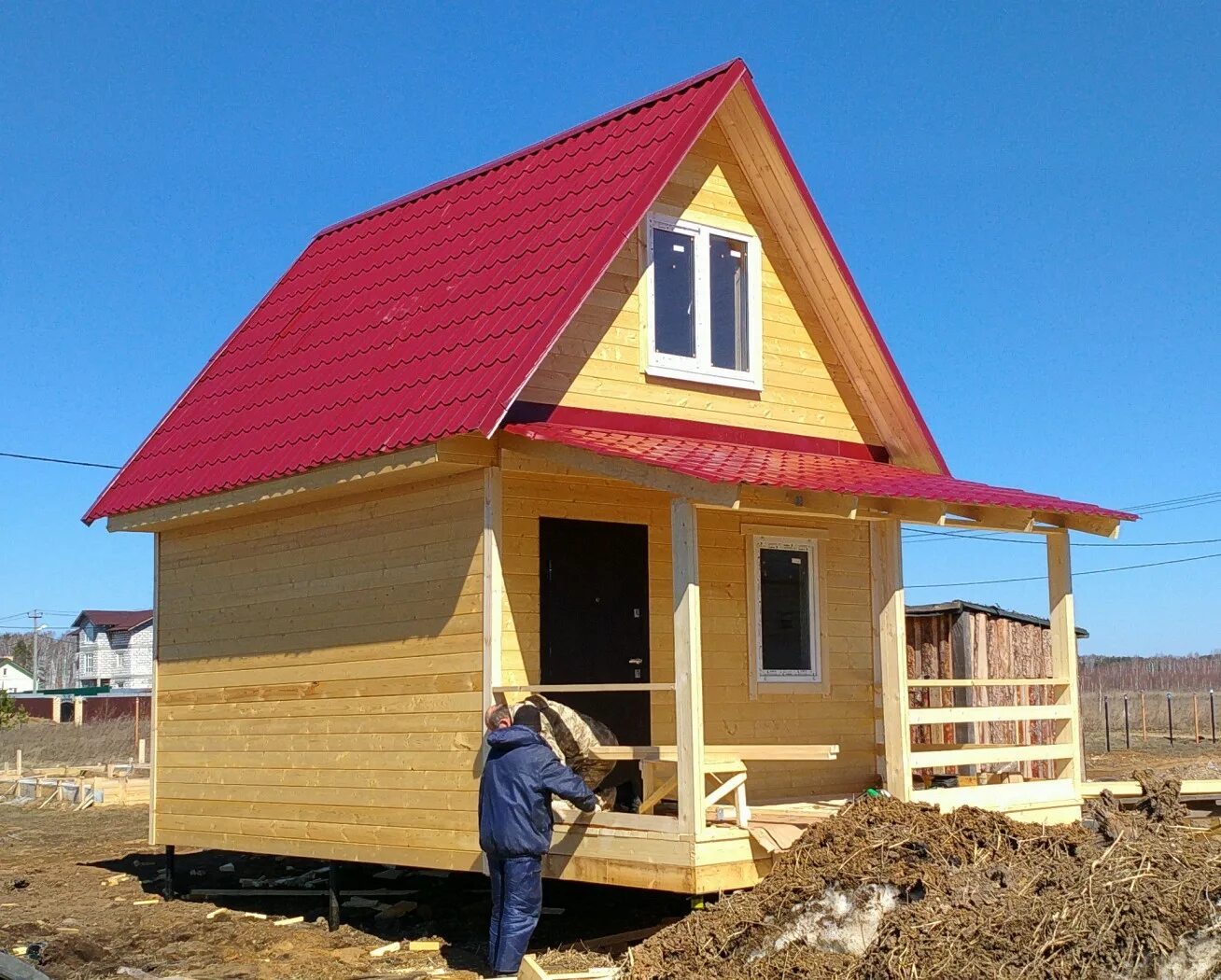 Щитовой домик. Каркасный домик. Каркасная дача. Каркасно щитовой дом. Строительство домов 4 6