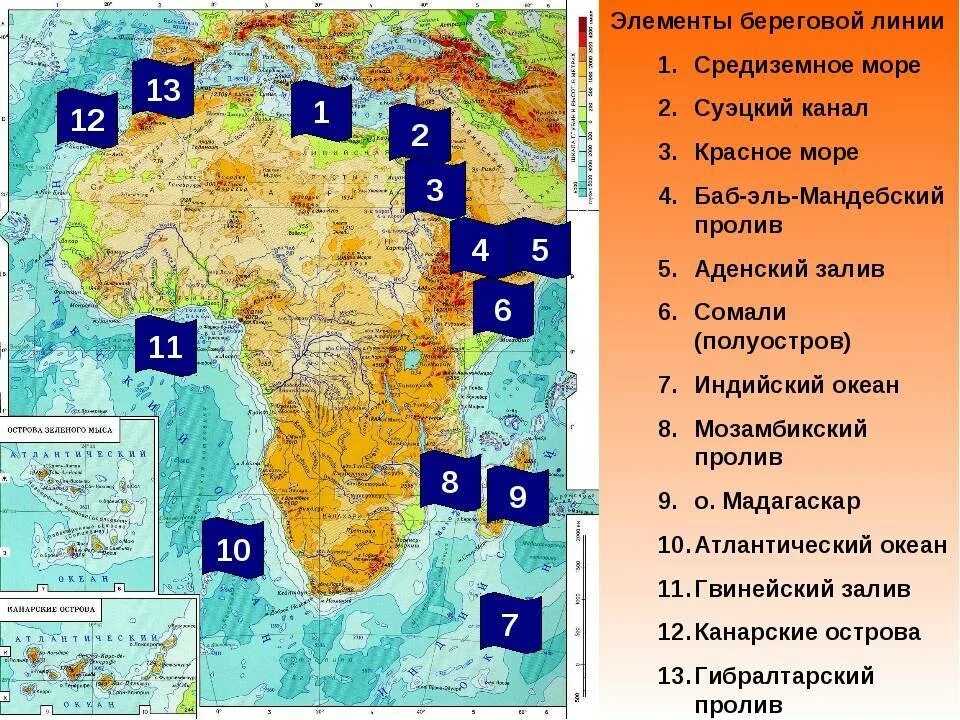 Географические объекты береговой линии Африки на карте. Подпишите на контурной карте Африки объекты береговой линии материка. Элементы береговой линии Африки. Крупные географические объекты береговой линии Африки на карте.