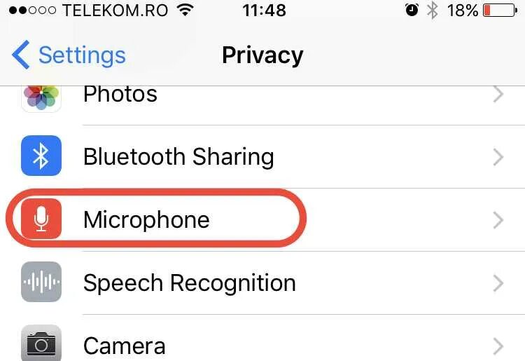 Настройки микрофона на айфоне
