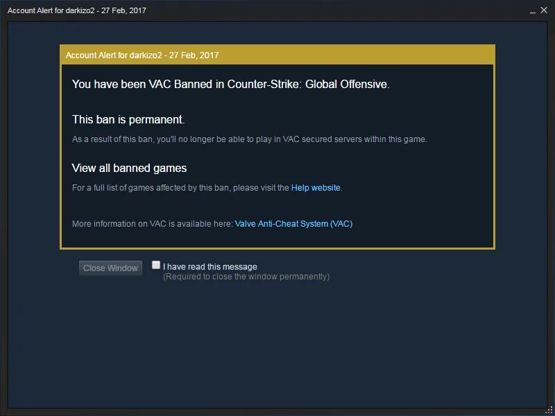 Permanently banned. Табличка ВАК БАНА В КС го. Уведомление для аккаунта стим. Блокировка патрулем в КС. Как выглядит бан в КС.