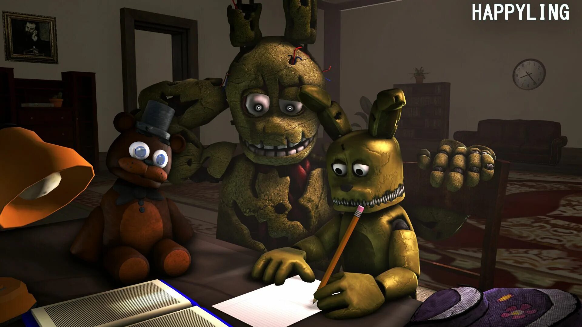 5 но. Five Nights at Freddy's ПЛЮШТРАП. ПЛЮШТРАП ФНАФ 3. Five Nights at Freddy's 4 ПЛЮШТРАП. Пять ночей с Фредди ПЛЮШТРАП.