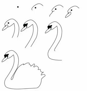 Как нарисовать лебедя для начинающих