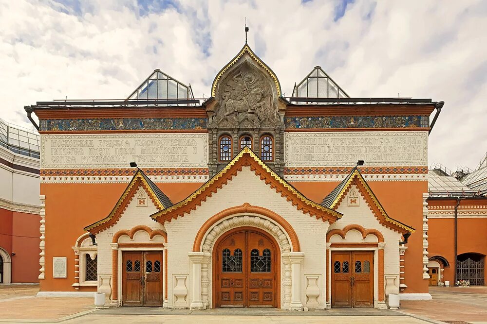 Государственная Третьяковская галерея в Лаврушинском переулке. Здание Третьяковской галереи в Лаврушинском переулке. Фасад главного здания Третьяковской галереи в Лаврушинском переулке. Фасад Третьяковской галереи Васнецов. Главный третьяковская галерея