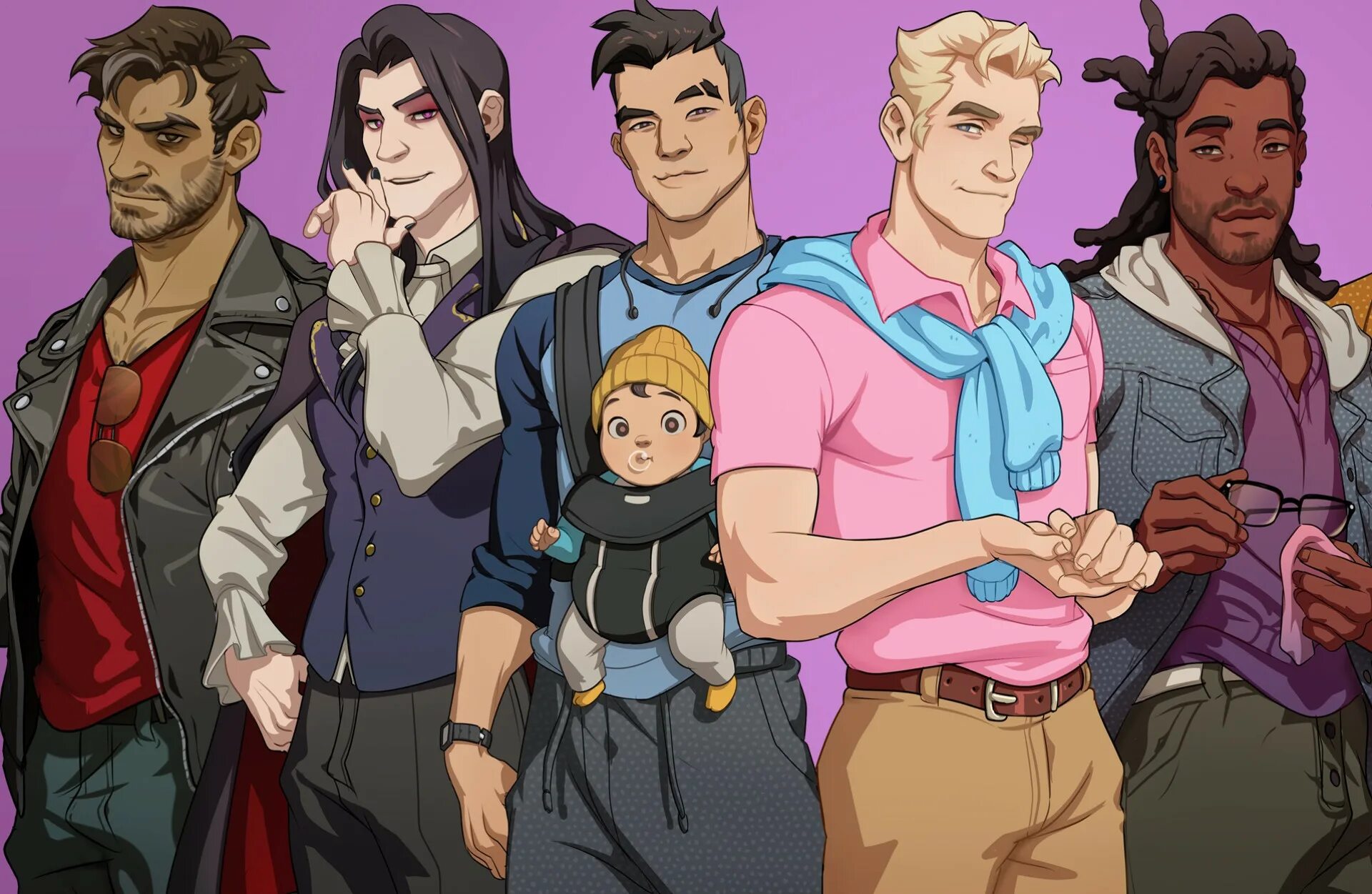 Nippy daddy. Дрим Дэдди персонажи. Dream Daddy Крейг.