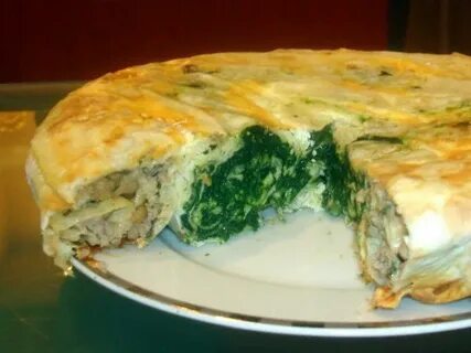 Пирог из лаваша с сыром и зеленью