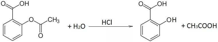 Ацетилсалициловая гидролиз