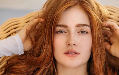 Jia Lissa #model #women #face looking at viewer #redhead #portrait #1080P #...