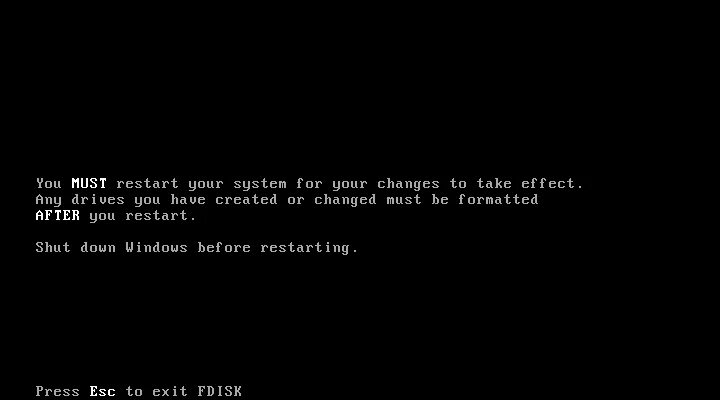 Fdisk Windows 98 картинки при установке. Restart message. Reboot message. Start your message