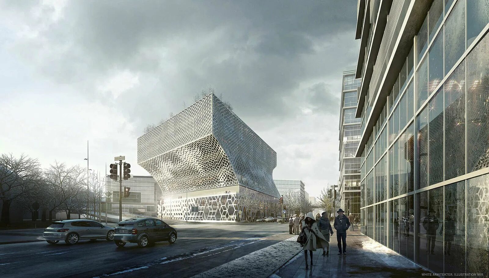 Мир рендер. Визуализация города. Reeborg мир. Современная архитектура. Оперный театр в городе пусан.