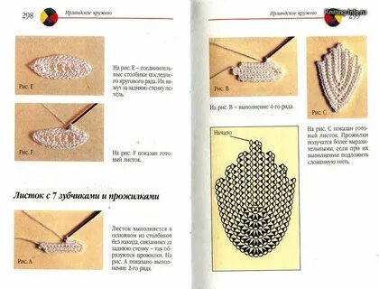 Крючком листик описание для начинающих