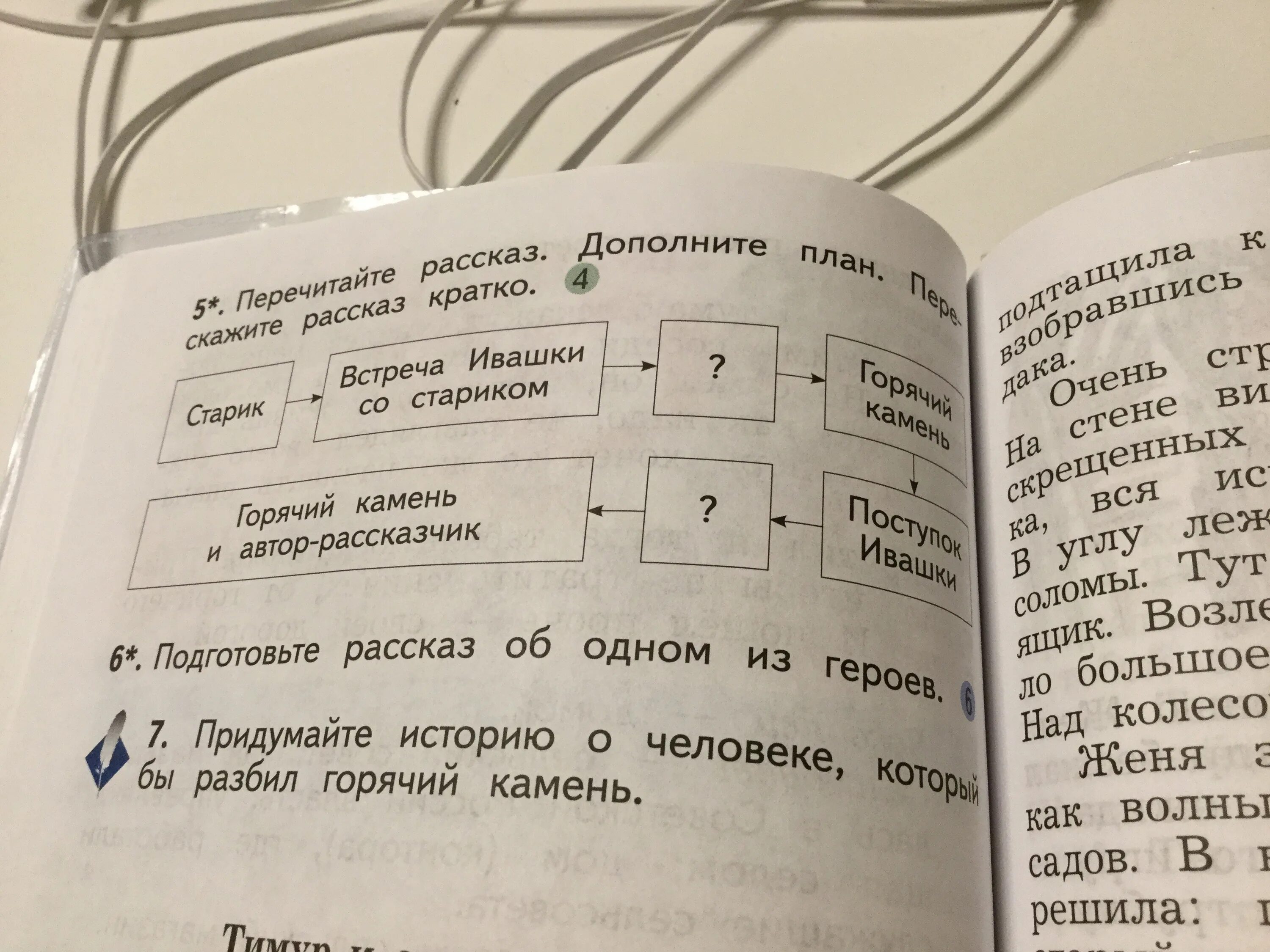 Горячий камень тест с ответами 3 класс. Дополните план. Перечитайте рассказ дополните план.