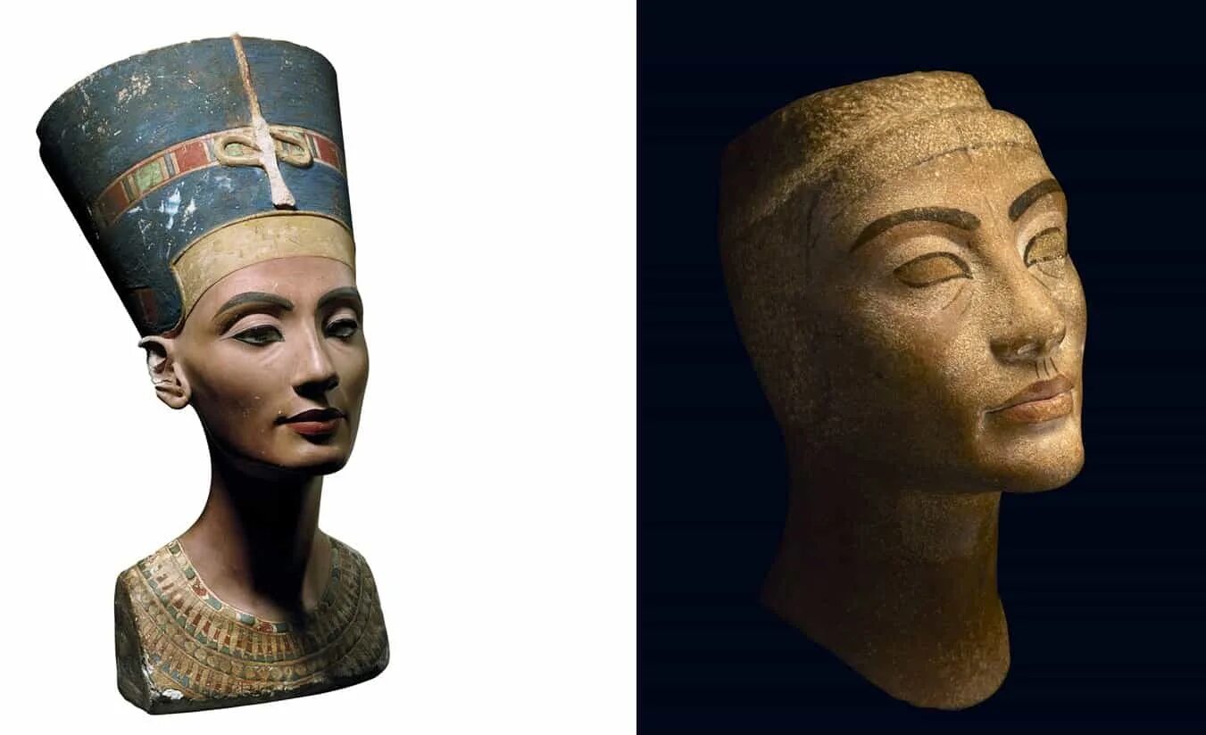 Эхнатон фараон Египта. Фараон и Нефертити. Фараон Эхнатон и царица Нефертити. Посмертная маска Нефертити.