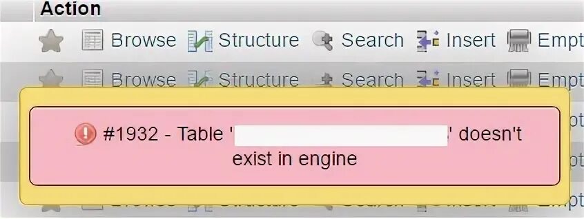 Table does not exist