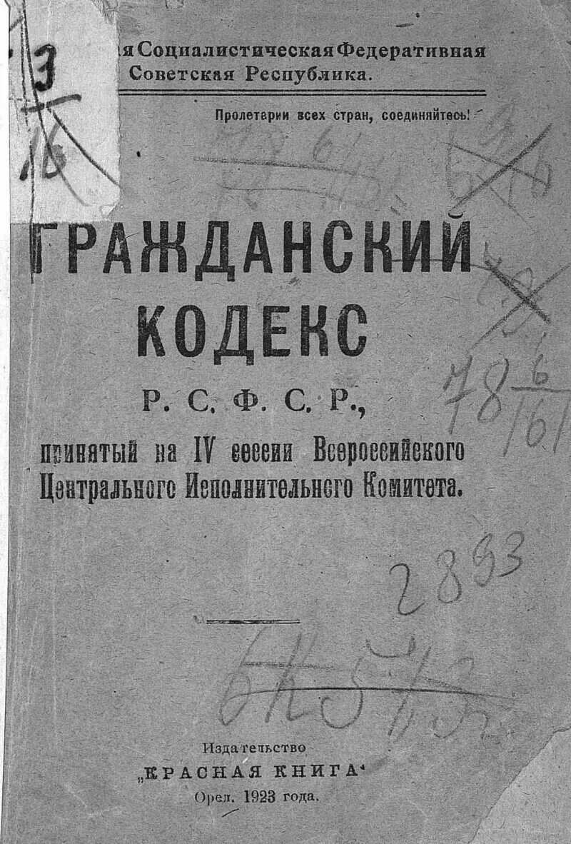 Кодексы 1922 года рсфср. Гражданский кодекс РСФСР 1922 Г.. Первый Советский Гражданский кодекс 1922. ГК СССР 1922. Первый Гражданский кодекс РСФСР.