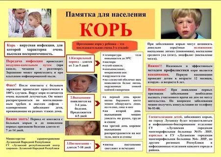 Корь памятка