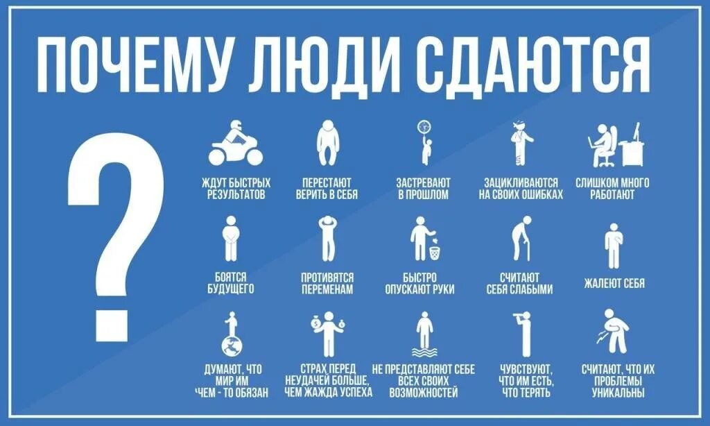 Что делать если человек не работает. Почему люди сдаются. почему люди не достигают целей. почему люди сдаются картинка. почему человек человек.