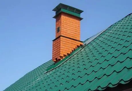 Кровля металлочерепица дымоход