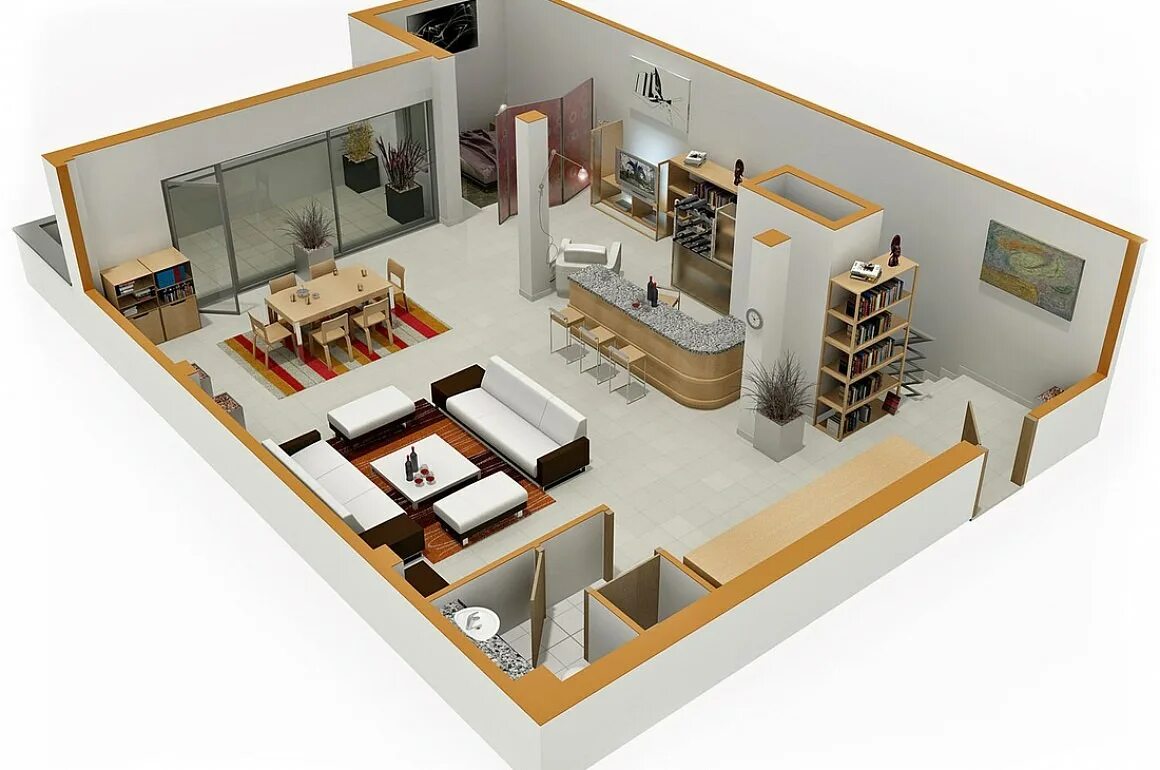 Floorplan 3d квартира студия. Планировка квартиры студии 3d. Квартира в разрезе. Дизайнерская планировка.