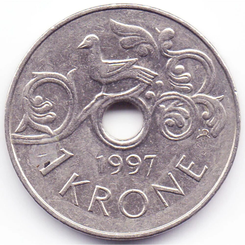 Где используется крона. Монета 1 krone. монетка 1 krone. монета 1 krone 1997. 1 норвежская крона.