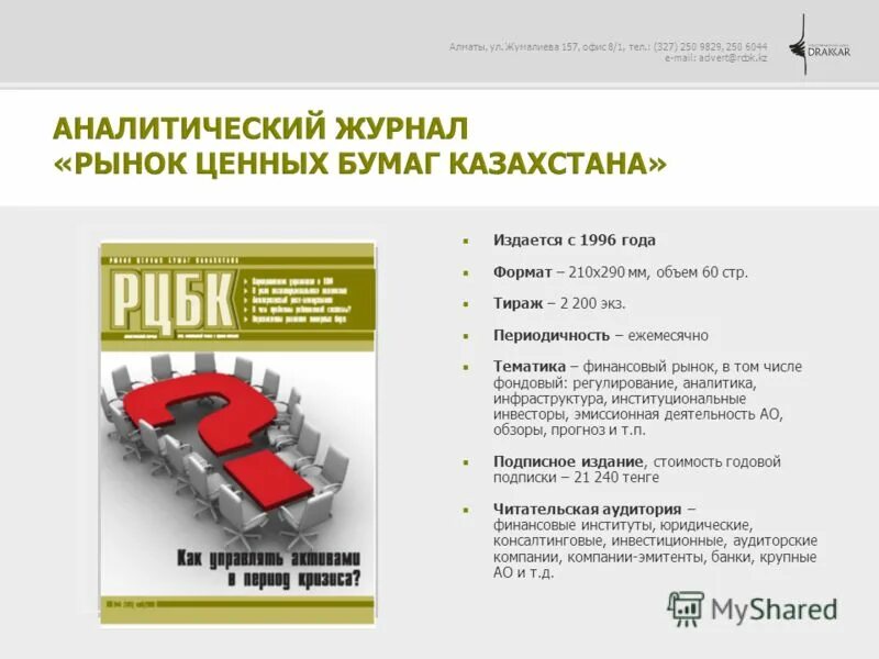 финансовые рынки журнал