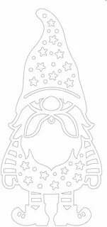 Новогодний гномик из бумаги шаблон