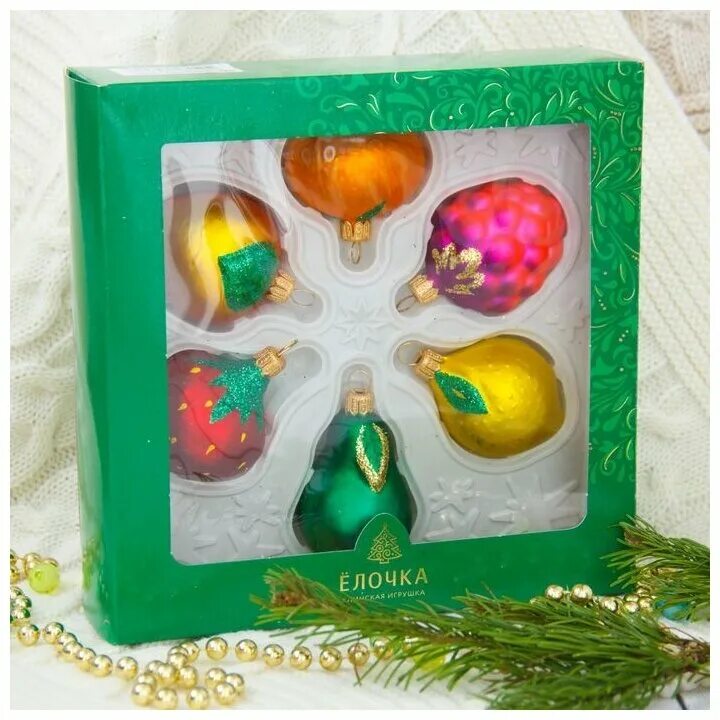 елочные игрушки фрукты и овощи стеклянные. набор елочных игрушек lefard 146-1007. набор елочных украшений детский елочка. наборы игрушек елочка. набор стеклянных елочных украшений елочка с745 детский.