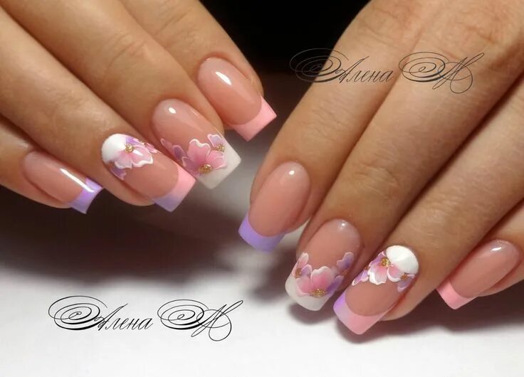 Pin on Дизайн ногтей Fingernail designs, Pink ombre nails, French manicure nails
