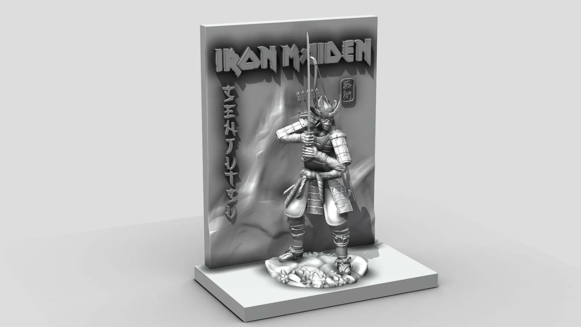 Iron Maiden "Senjutsu". 2021 - Senjutsu. Новая статуэтка Айрон мейден. Iron Maiden - Senjutsu 3-LP Silver & Black Marble.