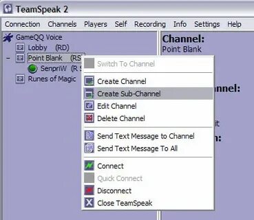 Channel send