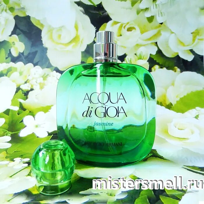 Вода acqua di gioia. Acqua di Gioia Jasmine Giorgio Armani 100 мл. Армани acqua di Gioia женские. Парфюм Аква ди Джио зеленые. Аромат Giorgio Armani acqua di Gioia.