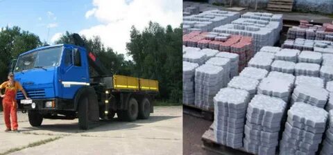 Выгрузка тротуара