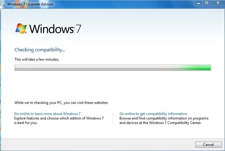 Windows is checking. Обновление windows 7. генератор ключей виндовс 7. windows xp advisor. checking compatibility with windows 7.