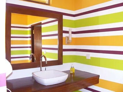 Покраска стен в ванных комнатах (54 фото) .