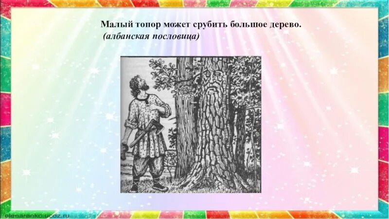 Срубили деревья пословица. Больше дерево пословица.