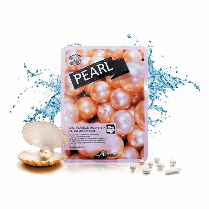 Маска с экстрактом жемчуга для лица. Мсл real маска для лица тканевая real essence pearl mask pack 25мл. тканевая маска для лица с жемчугом real essense pearl mask pack 25 ml. may island маска для лица тканевая с жемчугом - real essence mask pack, 25мл. маска эссенс маск перл корея.