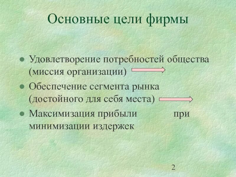 Основное предназначение организации