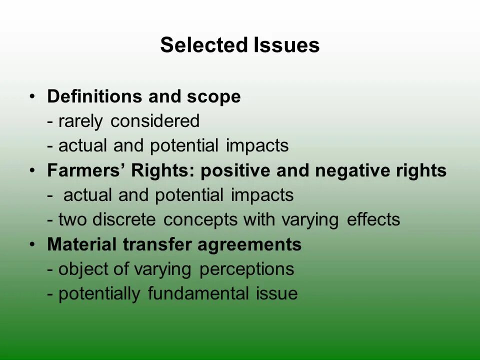 Issues definition