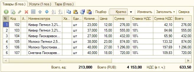 1с некорректно заполнена колонка количество. 1с некорректно заполнена колонка количество