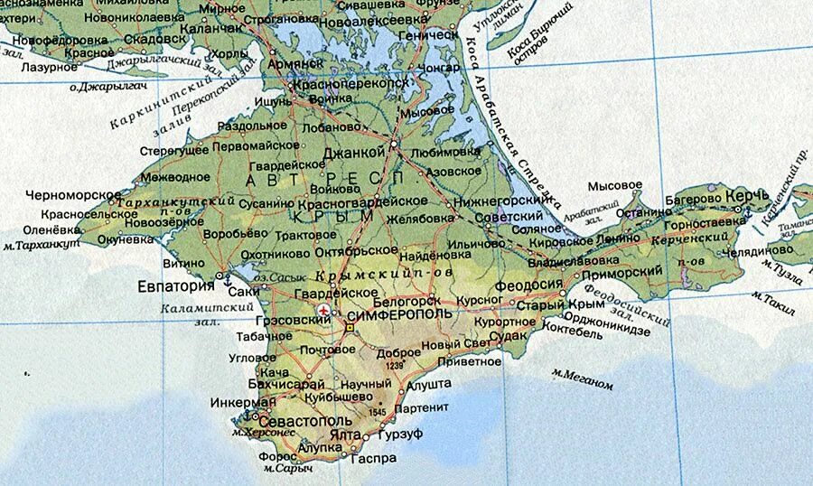 Крым это российский город. Крым карта с городами и поселками. Карта полуострова Крыма подробная с городами и поселками. Полуостров Крым на карте. Карта Крымского побережья с городами и поселками подробная.