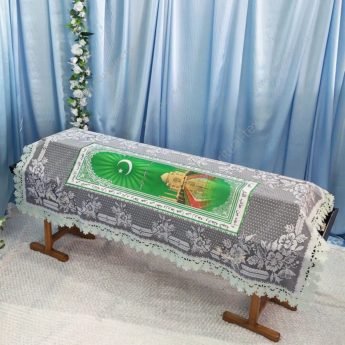 Ритуальное покрывало для мусульман. Покрывало для отпевания. Покрывало похоронное. Покрывало похоронное. Покрывало ритуальное церковное.