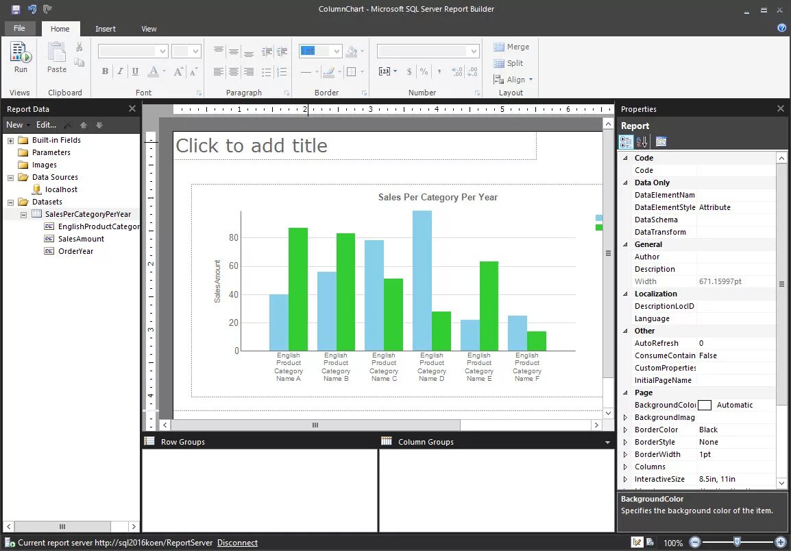 Ms sql reporting
