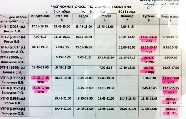 Расписание спортивной школы. Расписание ДЮСШ. Расписание спортшколы. Документ расписание ДЮСШ.