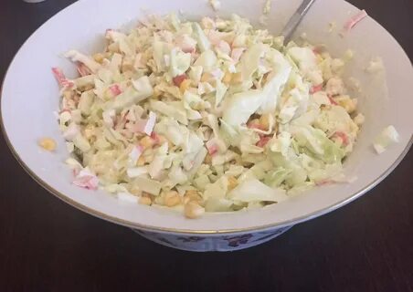 Салат из капусты с майонезом