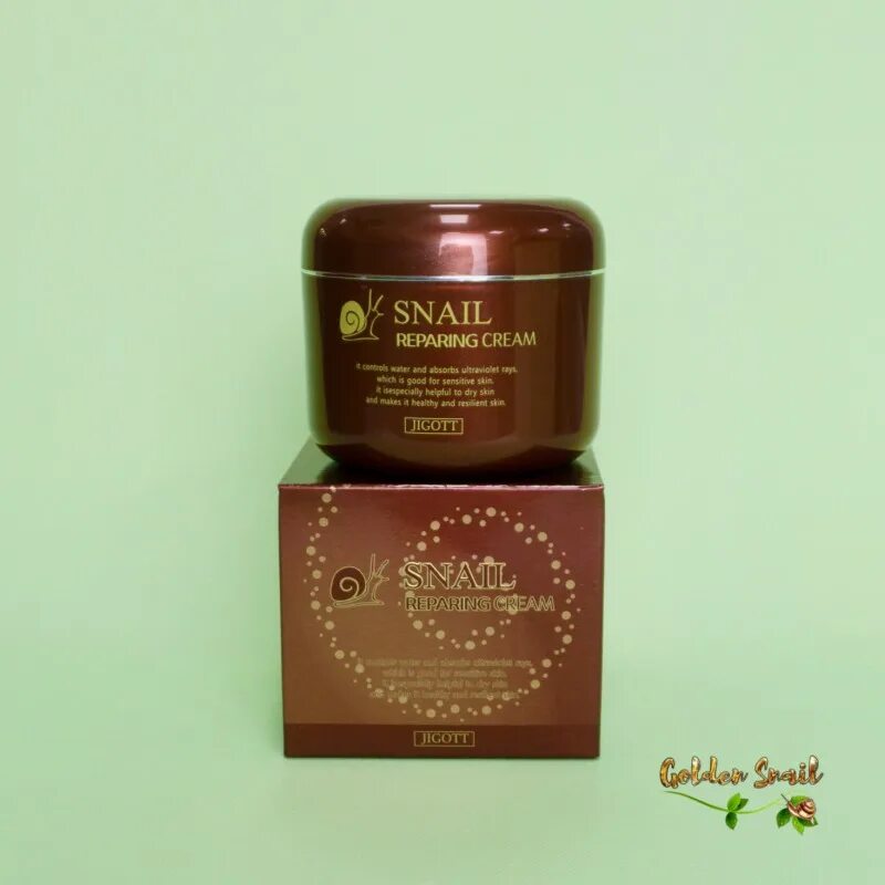 Snail repairing cream с улиткой. Jigott крем улитка 100 мл. Крем Snail repairing Cream Jigott. Snail repairing Cream Jigott 100. [Jigott] крем для лица муцин улитки Snail repairing Cream, 100 мл.