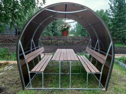 Беседка из поликарбоната своими руками