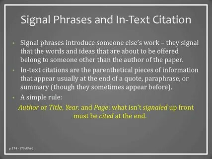 Signal phrase