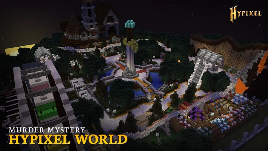 Mystery world майнкрафт. Murder Mystery Hypixel. Карты Murder Mystery Hypixel. Спавн сервера Mystery World. Мардер Мистери Hypixel.